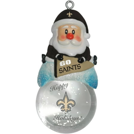 Topperscot by Boelter Brands NFL Santa Snow Globe Ornament, New Orleans Saints