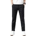 thumbnail image 3 of Mens Slim FIT Stretch Chino Trousers Casual Flat Front Flex Classic Full Pants, 3 of 11