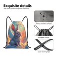 thumbnail image 4 of Balery Sunshine Winged Rabbit Pattern Drawstring Backpack Bag Sport Gym Sackpack Cinch Bags Pattern Drawstring Backpack Bag Sport Gym Sackpack Cinch Bags -Small, 4 of 6