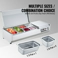 thumbnail image 3 of KFFKFF Countertop Refrigerated Salad Pizza Prep Station 135 W Stainless Guard ETL, 3 of 9