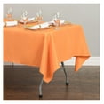 thumbnail image 3 of 5 Pack Orange Rectangular Tablecloths 60 x 102 Inches for 6 Feet Rectangle Banquet Tables with Half-Drop - Stain and Wrinkle Resistant Polyester Fabric Cloth Table Covers for Party, Wedding, 3 of 4