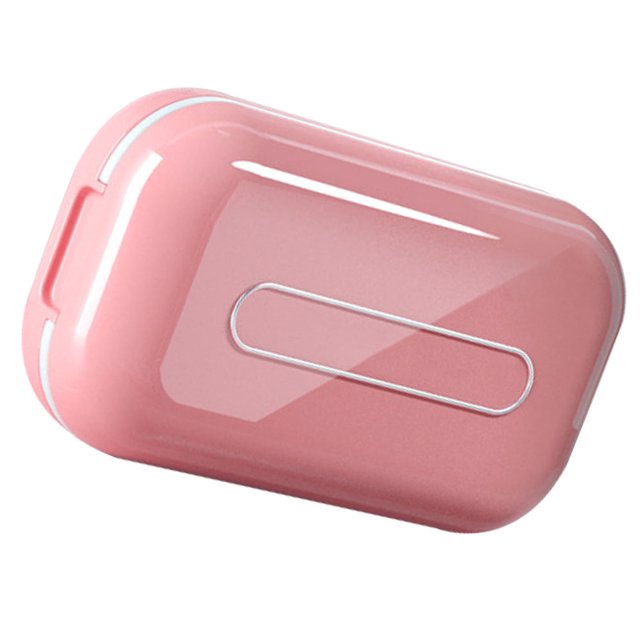 Tablet Cutter Splitter Flexible Clamping Dustproof Portable Medicine Box for Household Travel Red