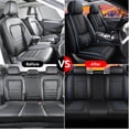 thumbnail image 5 of 2010 for SUBARU OUTBACK Car Seat Cover, PU Leather 5 Seats Full Set With Lumbar Support Protect and Upgrade Seats, Black and Blue Edges Car Seat Covers, Beautify the Interior of Old Cars, 5 of 7