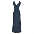 thumbnail image 5 of Tumotour Summer Tank Dress for Women Maxi Dress Women's Sexy Fashion Slim V-neck Ruffled Slit Dress, 5 of 9