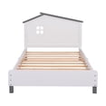 thumbnail image 5 of Furvclv Twin Size Wood Platform Bed Frame, Solid Wood Slats Support Bed Frame With House Shape Headboard, Solid Stable Twin Platform Bed, Easy Assembly, 5 of 9