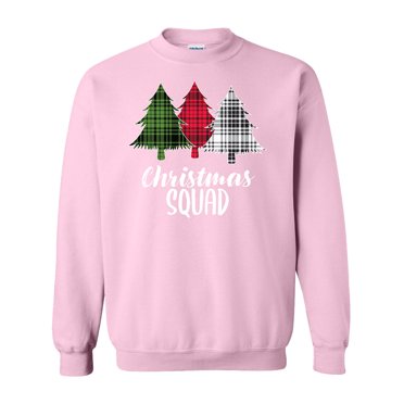 Inktastic Christmas Squad with Plaid Trees Adult Sweatshirt