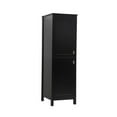 thumbnail image 3 of Elegant Kitchen and Bath 20 Inch Wide Bathroom Linen Storage Freestanding Cabinet In Black, 3 of 14