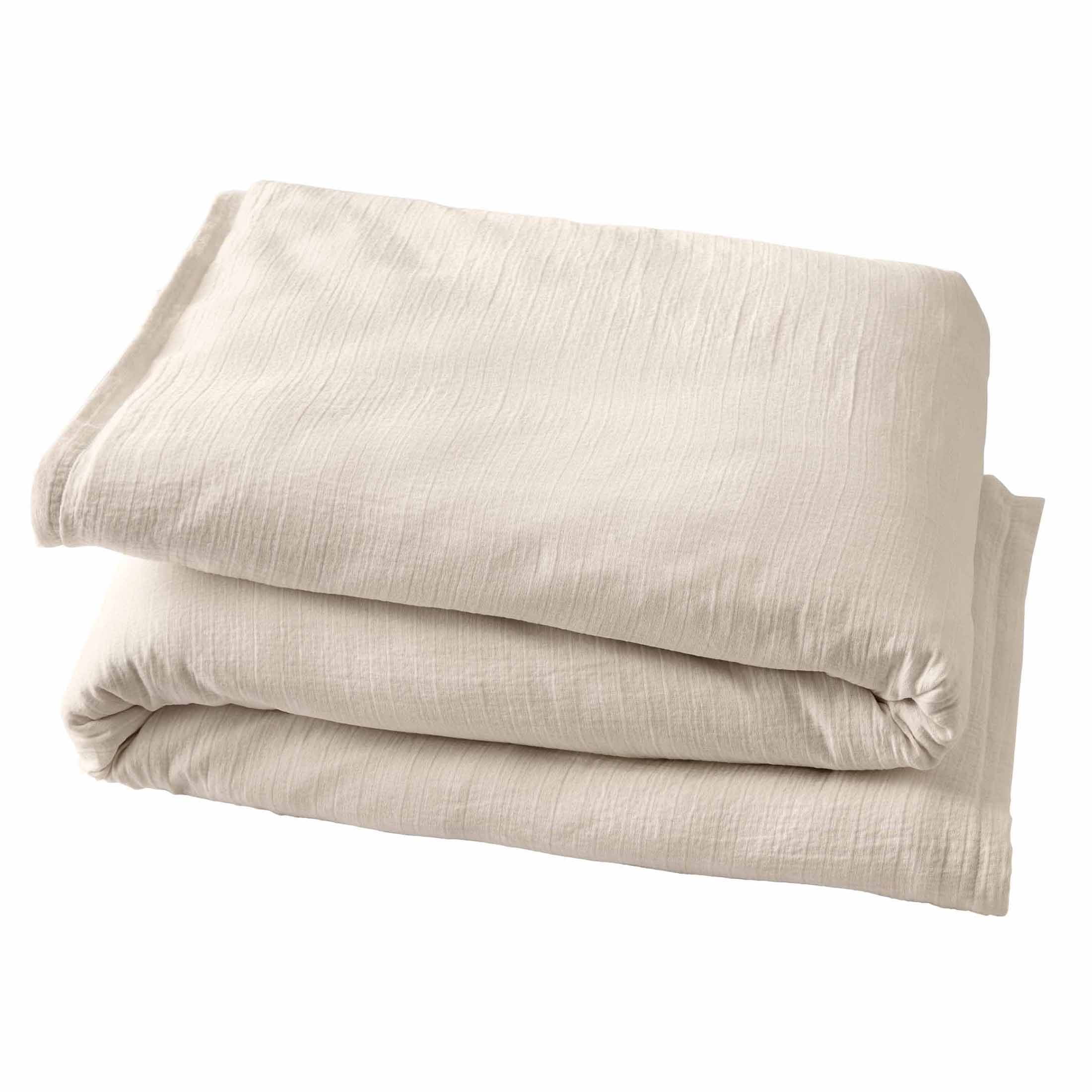 Better Homes & Gardens 3-Piece Ivory/White Crinkled Gauze Duvet Set, Adult King