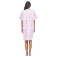 thumbnail image 5 of Casual Nights Women's Snap Front House Dress Short Sleeve Woven Duster Housecoat Lounger Sleep Gown, 5 of 6