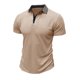 thumbnail image 2 of Camisetas Mens Beefy Muscle Color Sólido Turndown Collar Blusa Top, Camisetas de Manga Corta para Hombre, 2 of 6