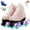 Pink, variant on JieC Roller Skates for Girls and Boys, Adjustable Double-Row Quad Roller Skates with Light up Wheels,for Outdoor & Indoor, Black (Women's 7 / Men's 6)