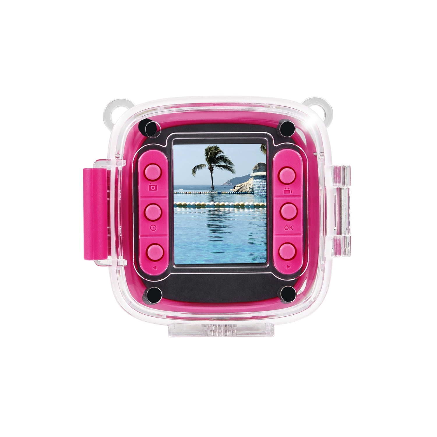 Vivitar Kids Tech Ultimate Action Camera for Kids with Rechargeable Battery and 2" Preview Screen, Pink