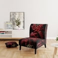 thumbnail image 2 of Designart "Ferns Ruby quintessence III" Pink Ferns Upholstered Accent Chair - Modern Arm Chair For Living Room, 2 of 5
