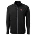 thumbnail image 2 of Men's Cutter & Buck Black Oklahoma Sooners Big & Tall Adapt Eco Knit Hybrid Recycled Raglan Full-Zip Jacket, 2 of 3