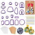 thumbnail image 2 of Polymer Clay Cutters Multi Shapes Clay Polymer Cutters with Earring Hooks and Jump Rings 118Pcs Clay Cutters Set Polymer Clay Plastic Jewelry DIY Jewelry, 2 of 6