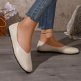 thumbnail image 5 of Square Toe Ballet Flats for Women Soft Leather Shoes Slip On Loafer Flats Comfortable Casual Dress Shoes Women's Casual Soft Soled Loafers, 5 of 9