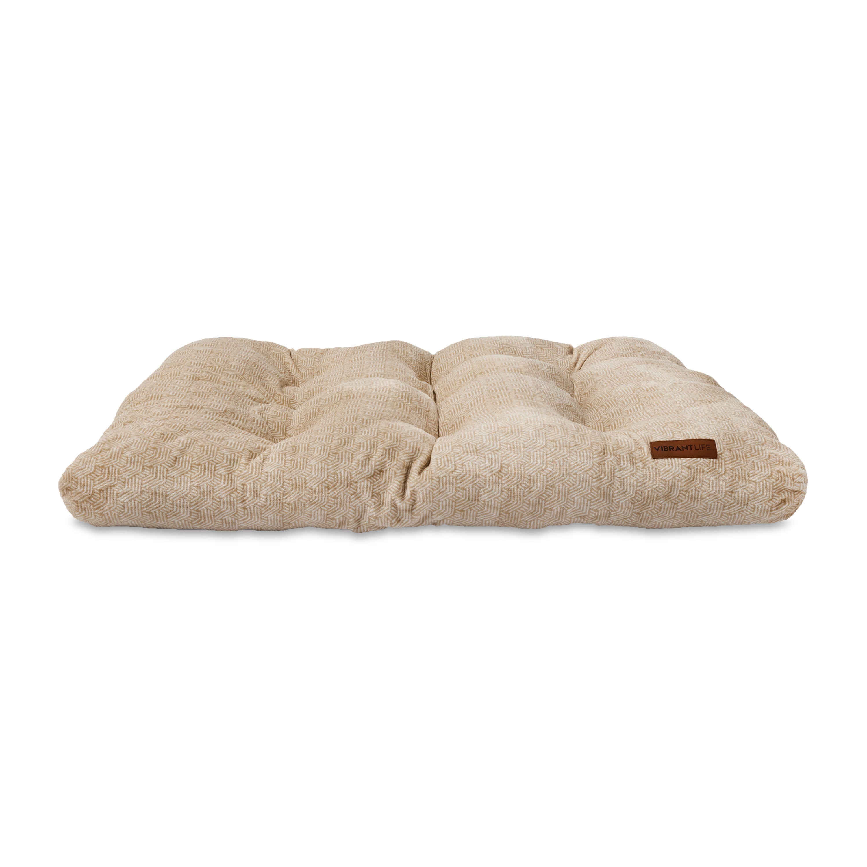 (2 pack) Vibrant Life Extra Large Dog Bed, Plush Pillow Bed For Large Breeds, Extra Large, 38" x 48", Tan