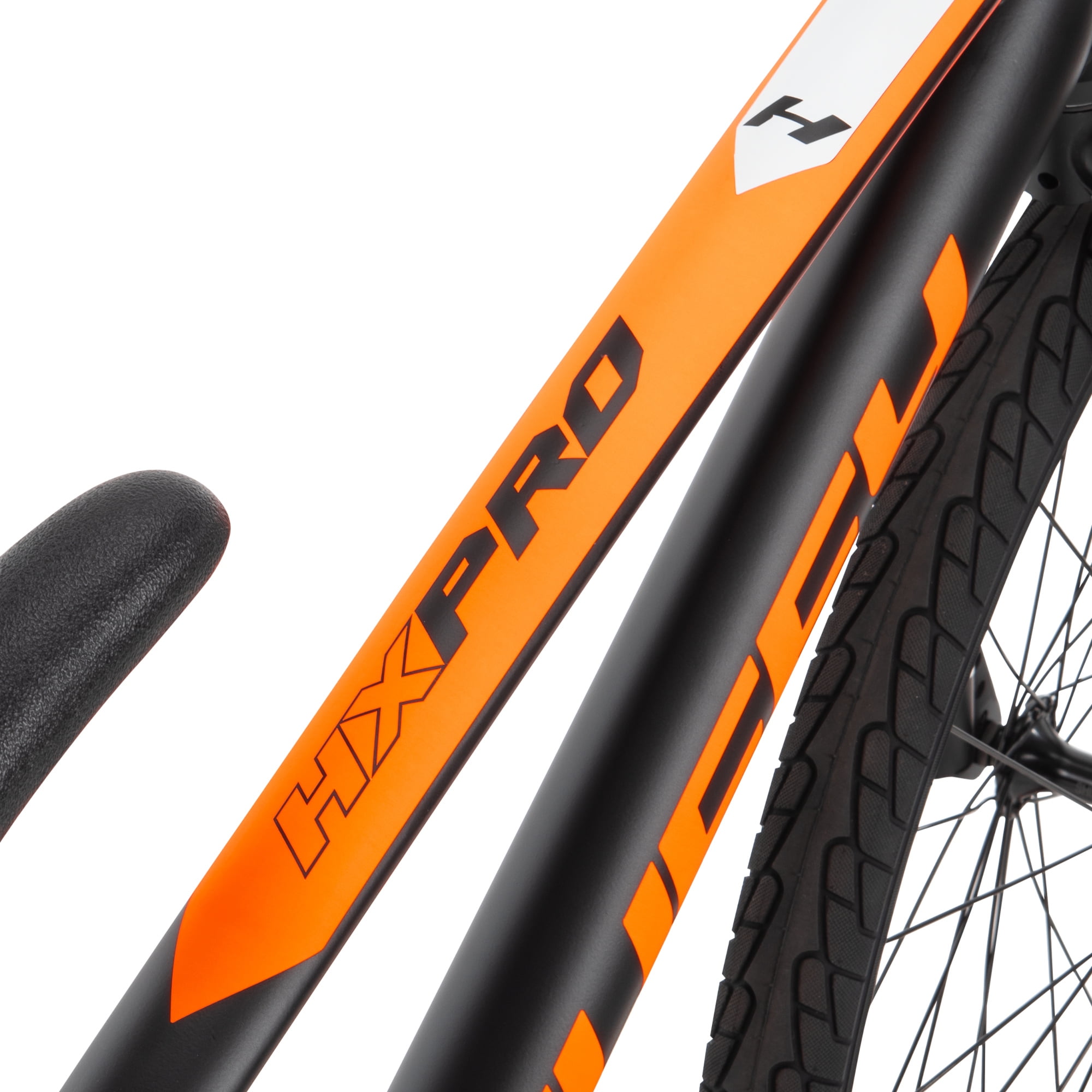 Huffy HX Pro Cruiser 24-inch Aluminum BMX Race Bike for Boys, Black/Orange