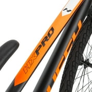 Huffy HX Pro Cruiser 24-inch Aluminum BMX Race Bike for Boys, Black/Orange