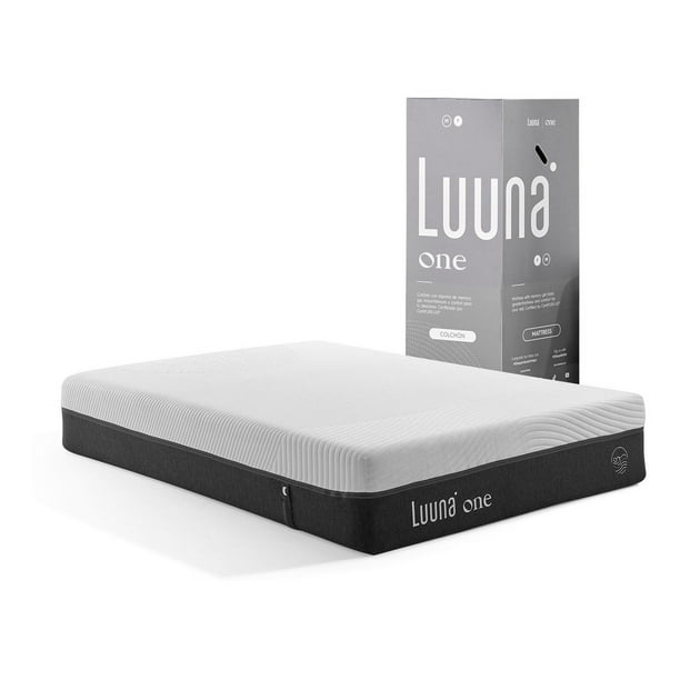 Colchón Luuna One Memory Foam, King Size - Hecho En México blanco