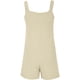 thumbnail image 3 of Gibobby Monos de Moda Mono corto con cuello redondo y bolsillo para mujer(Beige， XXXXL), 3 of 5