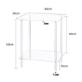 thumbnail image 4 of Asa de mueble,Tirador de latón con forma de lazo para muebles o armario,Mesita de noche rectangular,Mesa auxiliar de acrílico transparente,mesa auxiliar transparente de 2 niveles,Mesa, 4 of 8