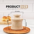 thumbnail image 6 of Radicaln Marble Butter Keeper 4 inches Verona Butter Dish With Lid for Countertop, Marble Butter Crock for Kitchen Counter Décor, French Butter Holder, Spreadable Butter Container, 6 of 7