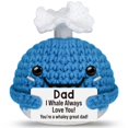 thumbnail image 1 of Juguete de Ballena Tejida GwhyGifts 11,5 x 6,5 cm Regalo Lindo para Papá, 1 of 8