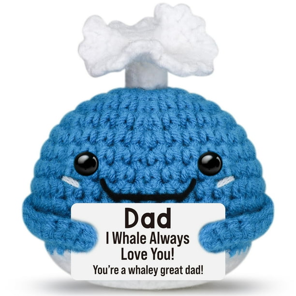 Juguete de Ballena Tejida GwhyGifts 11,5 x 6,5 cm Regalo Lindo para Papá