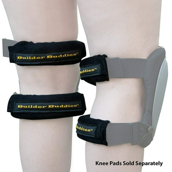 Builder Buddies Universal Fleece Strap Covers for Knee Pads, 4 Pack