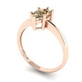 thumbnail image 2 of Clara Pucci 14K Rose Gold Solid Gold Champagne Solitaire Anniversary Ring for Women - 1 cttw Pear Cut, 2 of 7