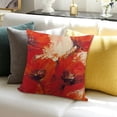 thumbnail image 3 of SHANXI Throw Pillow Covers Rose Flowers Red Print Cushion Cover Soft Pillow Cases for Home Sofa Bed Chair Car Office Decorative 24x24in, 3 of 5