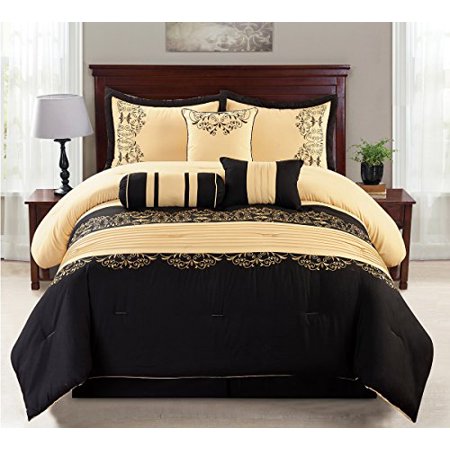 Wpm Queen 7 Pieces Bedding Ensemble Embroidery Comforter Set