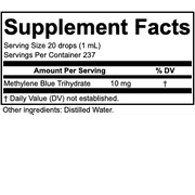 Methylene Blue 1% Compass Laboratory | USP-Grade Methylthioninium Chloride Liquid | High Purity Dietary Supplement for Brain Function & Cognitive Health | No Formaldehyde 237ml Glass Bottle