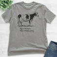 thumbnail image 2 of Kids Moo Money Moo Problems Cow Shirt, Youth Kids Boy Girl T-Shirt, Farm Animal Shirt, Cute Cow Shirt, Dark Heather Gray, X-Large, 2 of 4