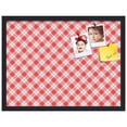 thumbnail image 2 of PinPix 24x18 Custom Cork Bulletin Board Argyle Red Poster Board Has a Fabric Style Canvas Finish, Framed in Argyle Red, by ArtToFrames (PinPix-646), 2 of 6