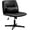 Black, variant on URRED Criss Cross Office Chair, Armless Cross-Legged Desk Chair with Fixed Legs, Height Adjustable Wide Seat Task Vanity Chair for Home Office or Bedroom (Black)