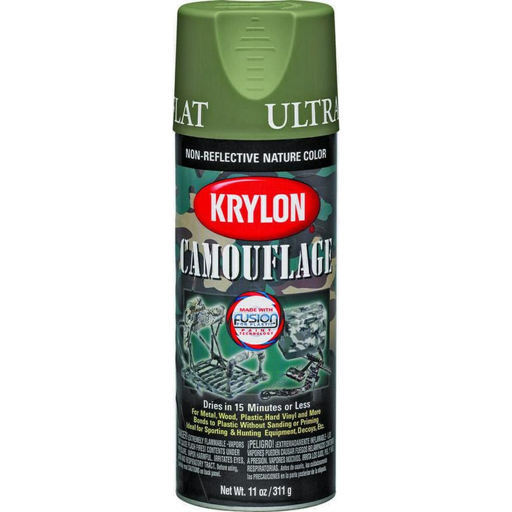 New Krylon 4296 Woodland Light Green Flat Camo Spray Paint 11 Ounce,1