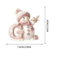 thumbnail image 2 of chaungfeng 26 Snowman Alphabet Ornaments for Christmas Tree, 2D Flat Acrylic Initial Letter Pendant, Mini Hanging Decorations for Party Gifts Decor 3.15", 2 of 5