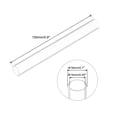 thumbnail image 2 of Uxcell Acrylic Pipe Clear Rigid Round Tube 14mm(9/16") ID 18mm(0.7") OD 6" for Lamps and Lanterns, Water Cooling System, 2 of 5