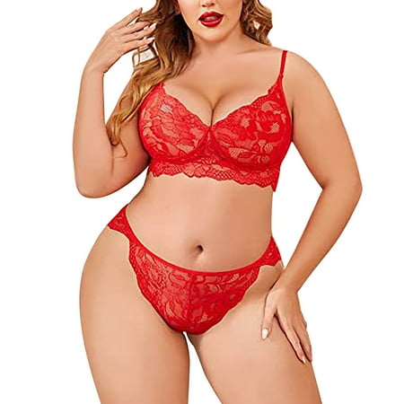 

Women Plus Size Lingerie Lace Bodysuit Exotic Teddy Lingerie Strappy Bra And Panty With Choker
