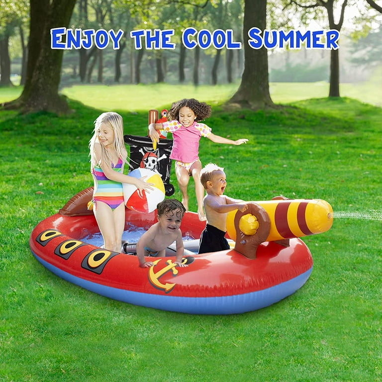 Inflatable Sprinkler Pool for Kids 3 in 1 Baby Pool Outdoor Splash Pad for  Toddlers Fun Water Toys for Babies Children Boys Girls Backyard