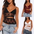 thumbnail image 2 of Women Y2K Lace Cami Crop Tops Sexy Spaghetti Strap Camisole Slim Fit Shirt Sleeveless Backless Going Out Tank Top, 2 of 7