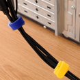 thumbnail image 3 of 50 PCS Reusable Fastening Cable Ties, Microfiber Cloth 6-Inch Hook and Loop Cord Ties, Black-C-Multicolored, 3 of 6