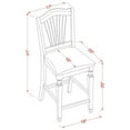 thumbnail image 5 of Counter Height Dining Set - 5 Piece Mahogany Table & Chairs - 30x48 Inch Dinette Set, 5 of 5
