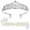 PROM QUEENPlatinum, variant on Prom Crystal Crowns Birthday Sashes Set for Female Fashion Glittering Crownpiece Sashes Adult Birthday Party Props