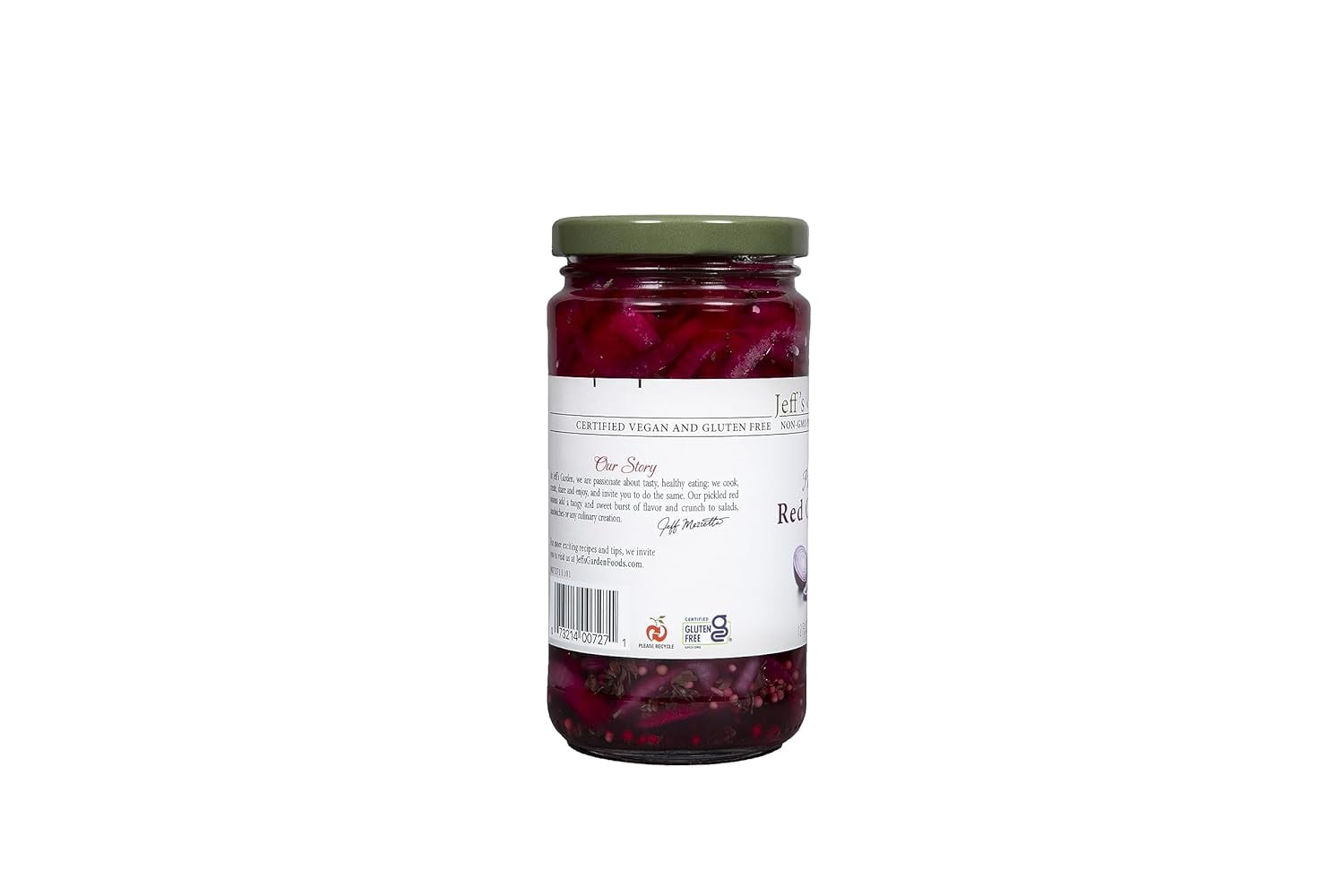 (Price/Case)Jeff's Garden - Onions Pickled Red - Case of 6-12 FZ