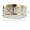 thumbnail image 6 of JONATHAN Y Cadence 15" Drum Metal/Glass Flush Mount, Brass Gold, 6 of 7