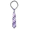 thumbnail image 3 of Spring Notion Boys' Pre-tied Woven Zipper Tie Large Lilac Plaid, 3 of 4