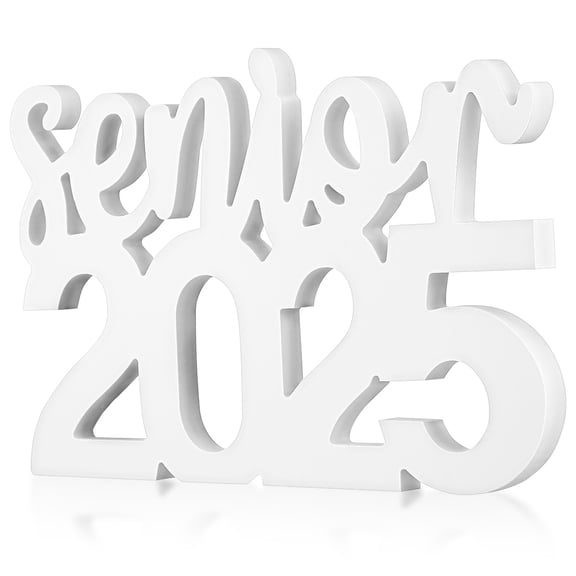 Topbathy White Graduation Photo Prop for Decoration Versatile Wood Plastic Composite for Party Photoshoot